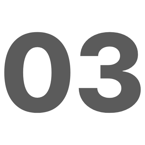 Large green numbers "01" on a light gray background.